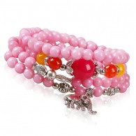 Pink Beads Wrap Bracelet