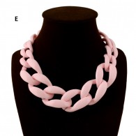 Pink Weave Statement Necklace