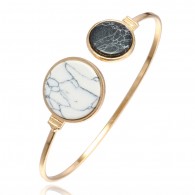 Gold Asymmetric Marble Bracelet b001