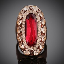 Red Gemstone Cocktail Ring