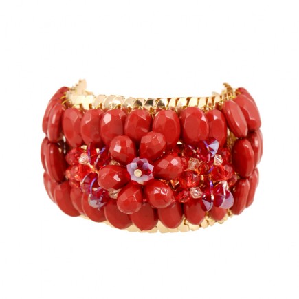 Charm Ruby Cuff Bracelets